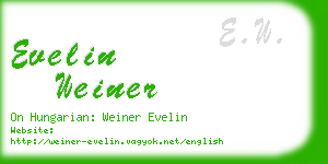 evelin weiner business card